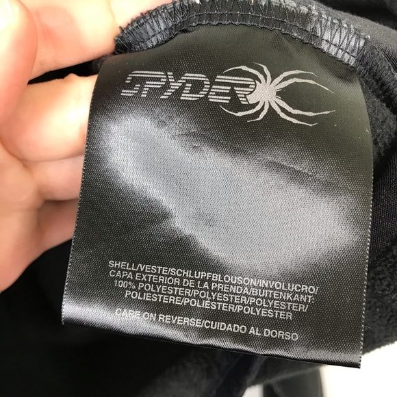 3/$30 Spyder | Men's Black Full Zip Fleece Jacket M - Picture 5 of 6